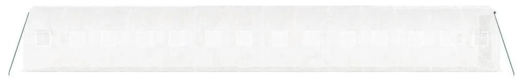 Θερμοκήπιο με Ατσάλινο Πλαίσιο Λευκό 28 μ² 14 x 2 x 2 μ. - Λευκό