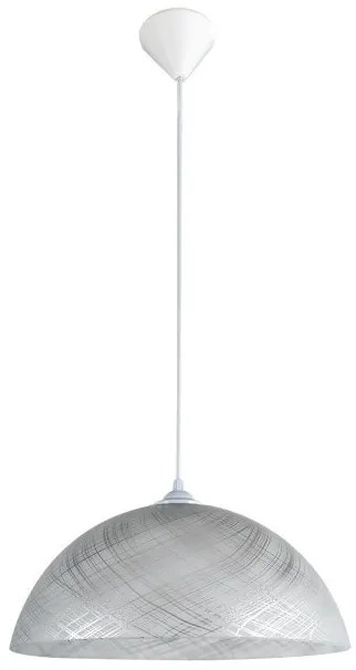 Κρεμαστό Φωτιστικό Οροφής 1xΕ27 Γυαλί Φ30cm PDA 106 Arlight-83465-Ασημί 0083465