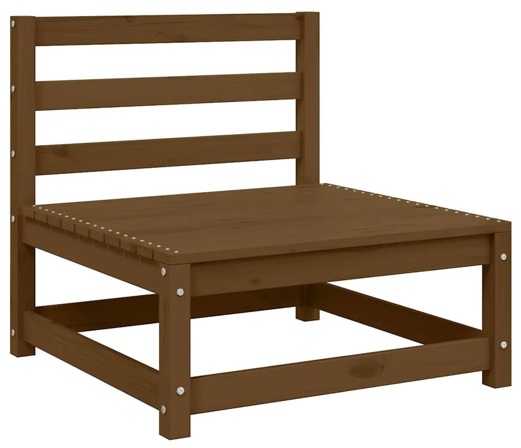 vidaXL Καναπέδες Κήπου Μεσαίοι 2 τεμ. Καφέ Μελί από Μασίφ Ξύλο Πεύκου