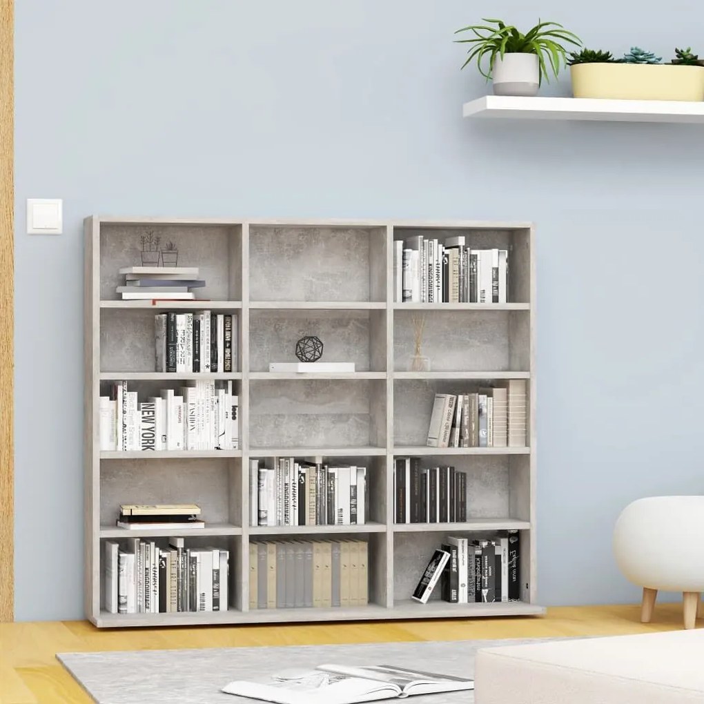 Έπιπλο για CD Γκρι του Σκυροδέματος 100x23x89,5 εκ. Επεξ. Ξύλο 801791