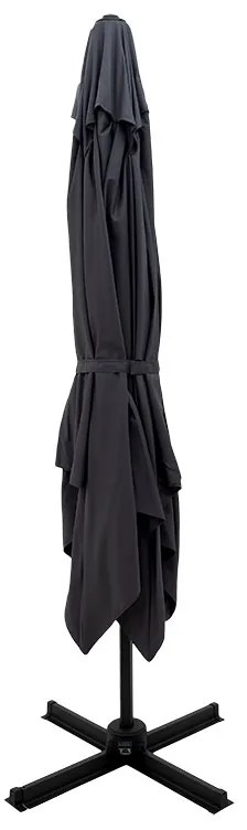 Ομπρέλα επαγγελματική κρεμαστή 360 μοιρών Raffaella pakoworld αλουμινίου 3x3m ανθρακί