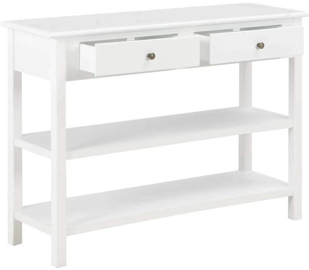 vidaXL Κονσόλα Λευκή 110 x 35 x 80 εκ. από MDF