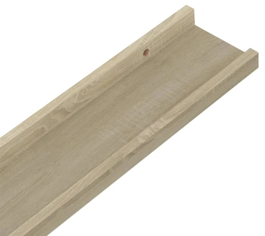 vidaXL Ράφια Τοίχου 2 τεμ. Sonoma Δρυς 60x9x3 εκ.