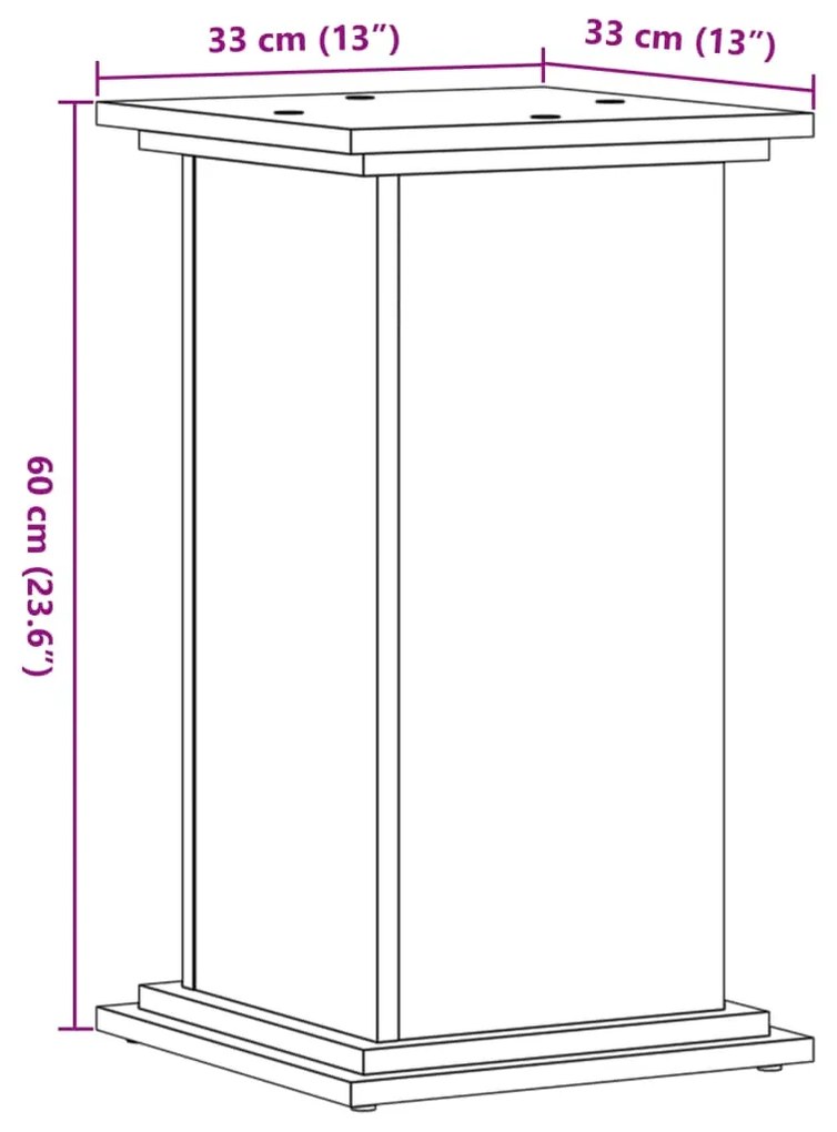 ΒΑΣΕΙΣ ΦΥΤΩΝ ΓΚΡΙ SONOMA 33X33X60 ΕΚ. ΕΠΕΞΕΡΓΑΣΜΕΝΟ ΞΥΛΟ 852965