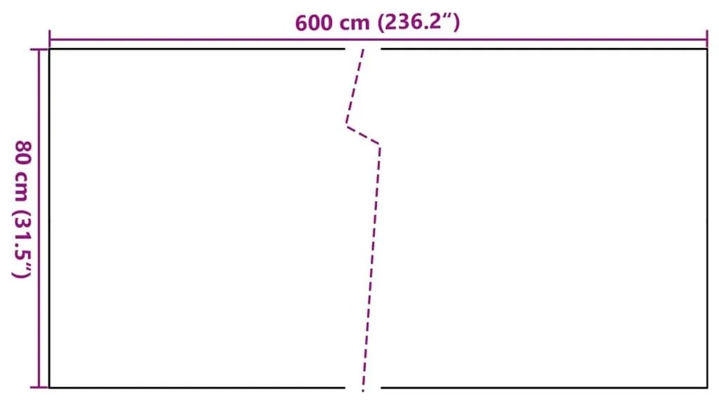 Διαχωριστικό Βεράντας Ανοιχτό Καφέ 600x80 εκ. Συνθετικό Ρατάν - Καφέ