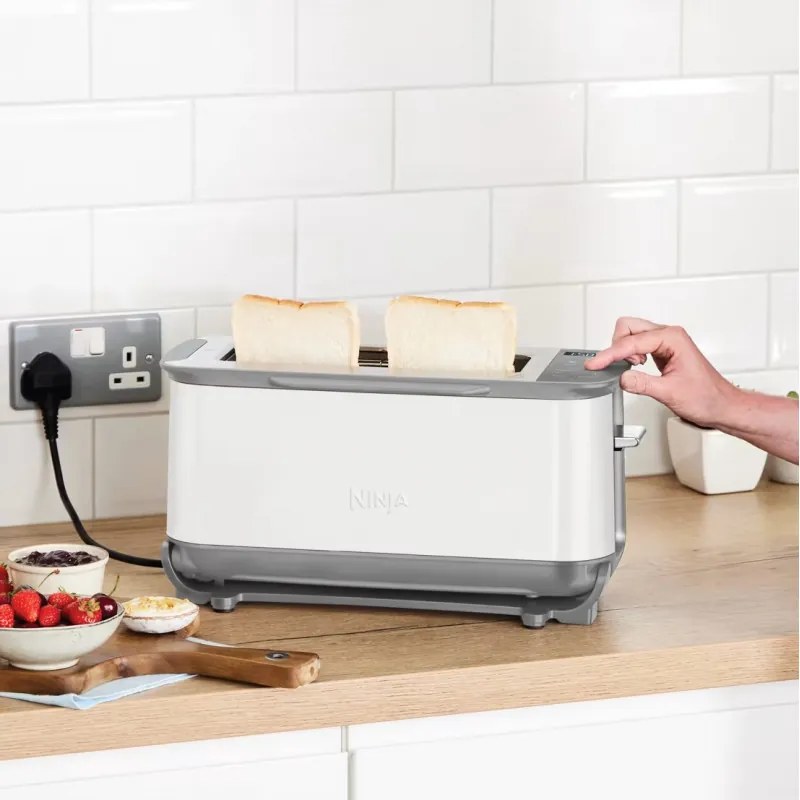 Τοστιέρα Ninja 3σε1 ST200EUWH, 2400W, 7 προγράμματα, ρύθμιση θερμοκρασίας, ψησταριά, απόψυξη, αναθέρμανση, οριζόντια λειτουργία, λευκό