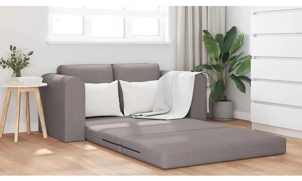 vidaXL Κρεβάτι καναπές Taupe 148 x 71 x 83 εκ. ύφασμα