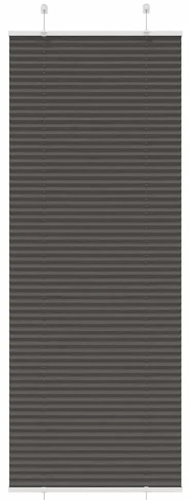 vidaXL Πλισέ περσίδα Μαύρο 80x200 cm Πλάτος υφάσματος 79,4 cm
