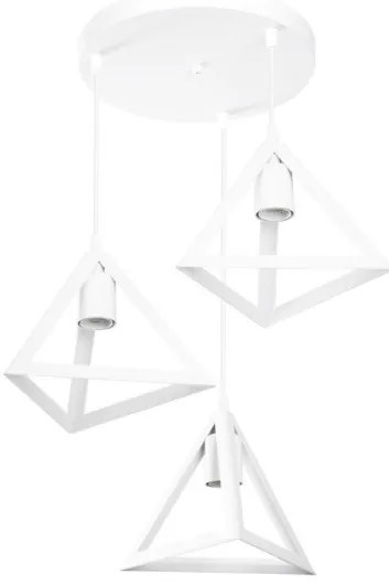 Κρεμαστό Φωτιστικό Οροφής 3xE27 Πλαστικό Giza Heronia Lighting-35-0098-Λευκό 35-0098