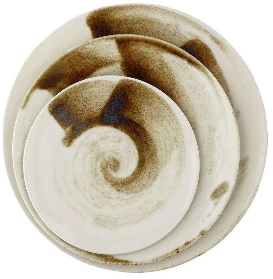 Σερβίτσιο Πιάτα Φαγητού (Σετ 20Τμχ) Splash 47.700.40 Beige-Brown Cryspo Trio 20 τμχ Πορσελάνη