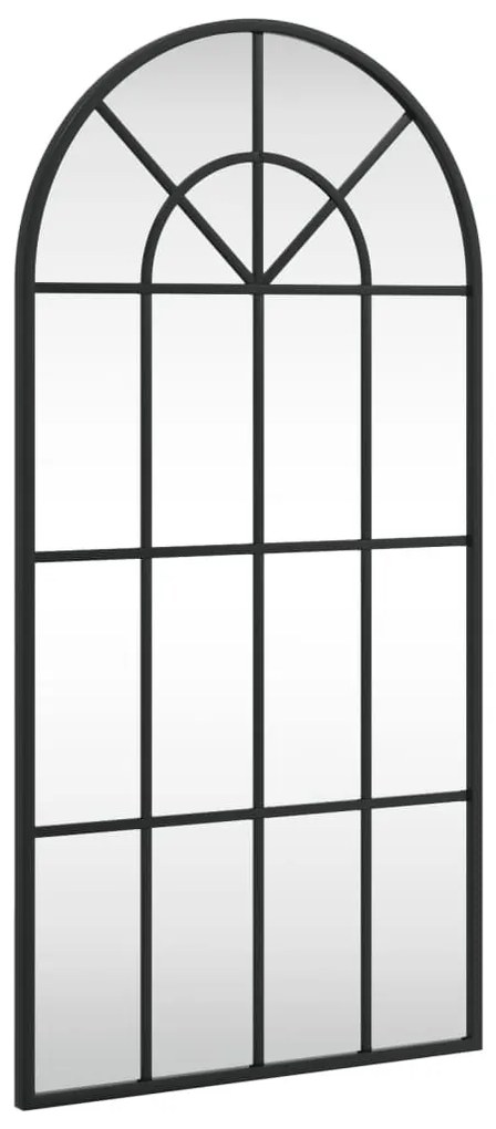 Καθρέφτης Τοίχου Αψίδα Μαύρος 40 x 80 εκ. από Σίδερο - Μαύρο