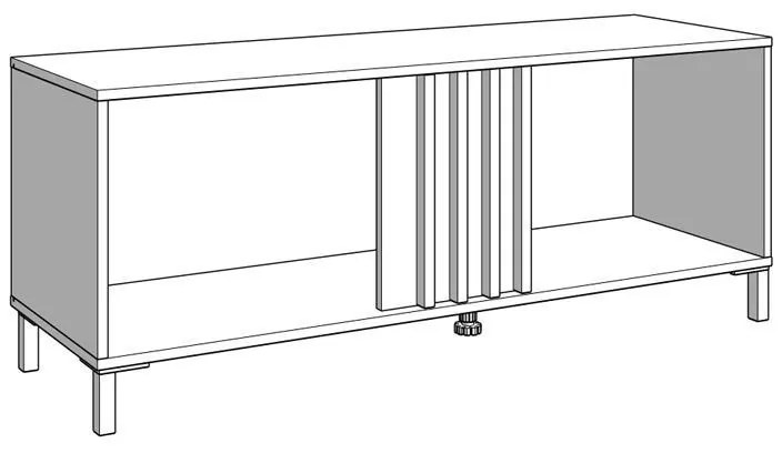 Έπιπλο Τηλεόρασης Laval 131 2K2V Artisan Oak - Μαύρο 132x40x52 εκ. 132x40x52 εκ.