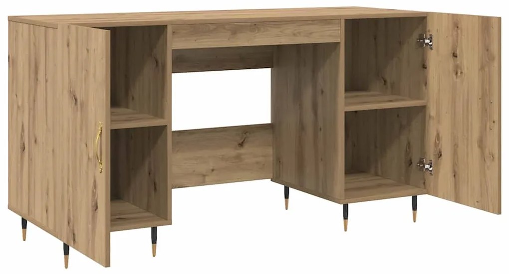 vidaXL Γραφείο artisan δρυς 140 x 50 x 75 εκ. Επεξεργασμένο ξύλο