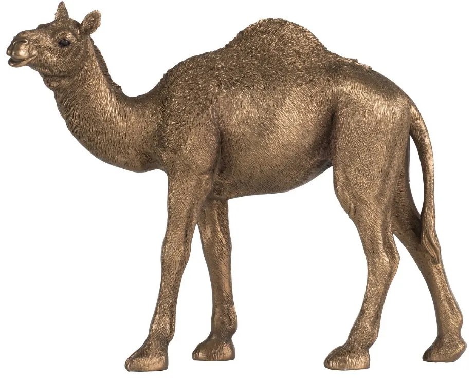 Artekko Artekko Animal Camel Επιτραπέζιο Διακοσμητικό Καμήλα Ρητίνη Μπρονζέ (23x8.5x18)cm 77097