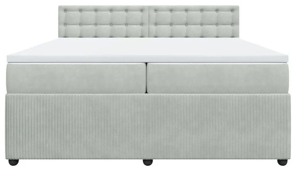 ΚΡΕΒΑΤΙ BOXSPRING ΜΕ ΣΤΡΩΜΑ ΑΝΟΙΧΤΟ ΓΚΡΙ 200X200 ΕΚ. ΒΕΛΟΥΔΙΝΟ 3290142