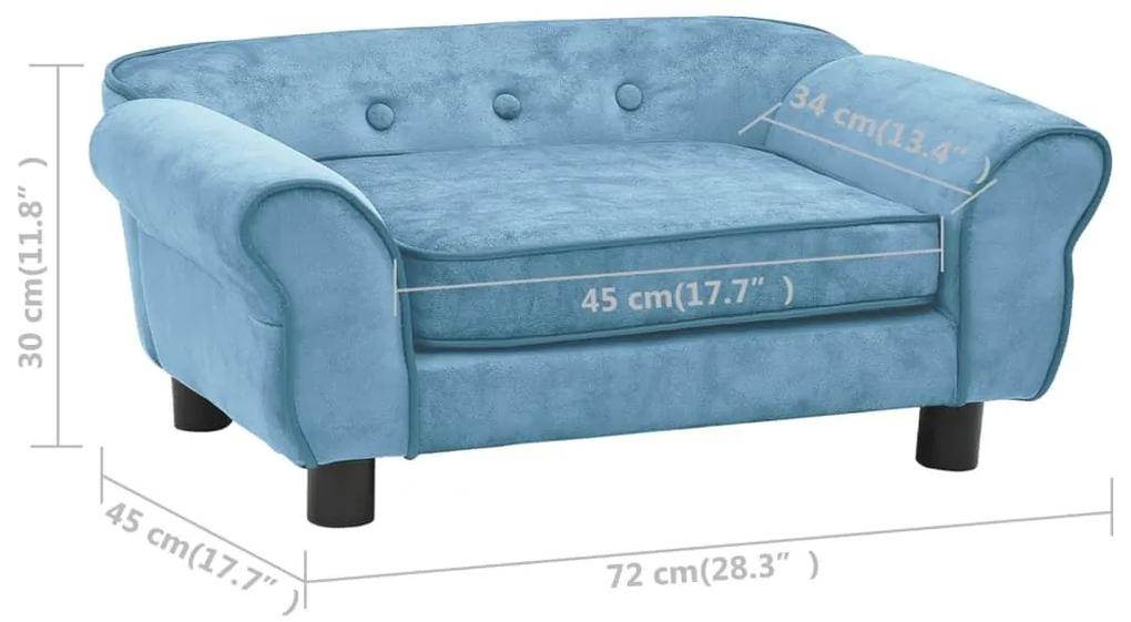 Καναπές - Κρεβάτι Σκύλου Τιρκουάζ 72 x 45 x 30 εκ. Βελουτέ - Τιρκουάζ