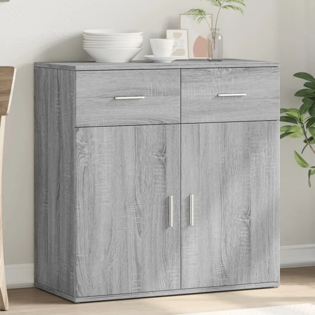 Μπουφές Γκρι Sonoma 79x38x80 εκ. από Επεξεργασμένο Ξύλο