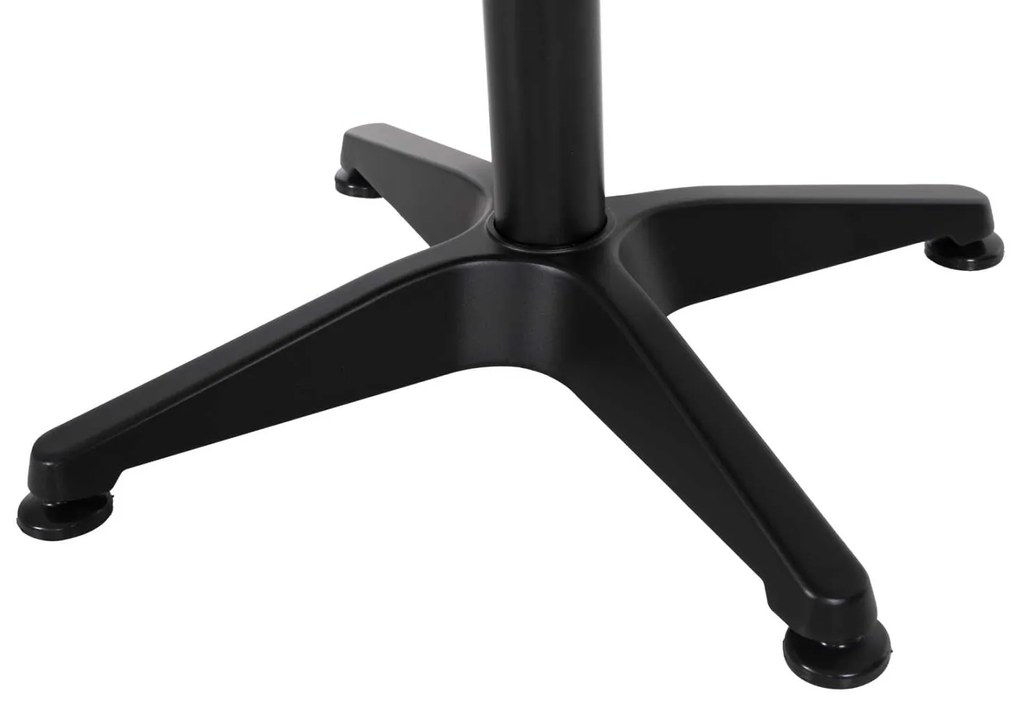 ΤΡΑΠΕΖΙ ΣΤΡΟΓΓΥΛΟ GOSS HM5974.01 ΑΛΟΥΜΙΝΙΟ ΜΑΥΡΟ Φ60x70Υεκ.