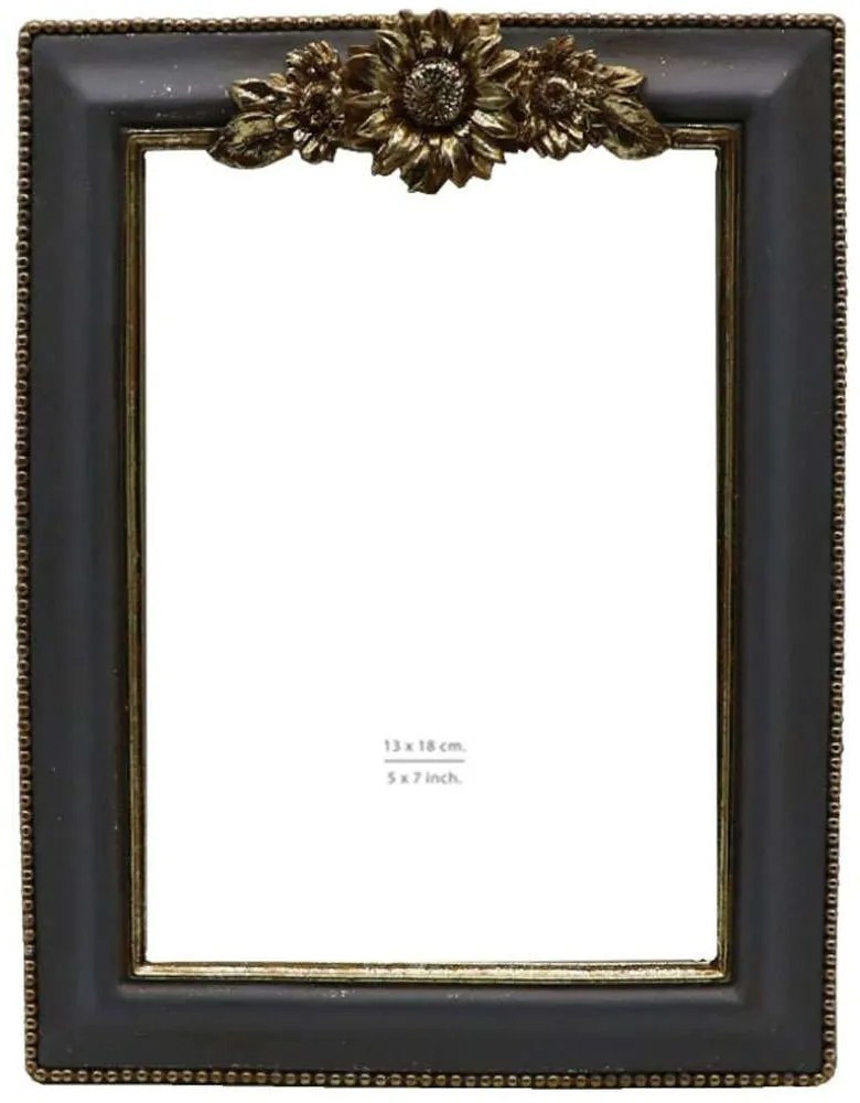 Κορνίζα Coronet 023198 17x2x22cm Grey-Gold Glass,Polyresin