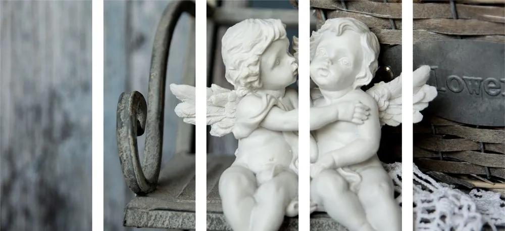 5 μέρη εικόνα αγαλματίδια αγγέλων στον πάγκο - 100x50