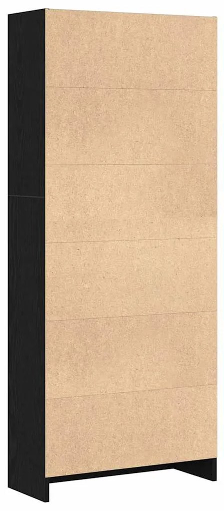 vidaXL Βιβλιοθήκη Μαύρη δρυς 60 x 24 x 143 εκ Επεξεργασμένο ξύλο