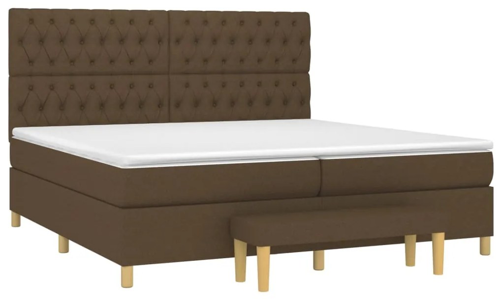 ΚΡΕΒΑΤΙ BOXSPRING ΜΕ ΣΤΡΩΜΑ ΣΚΟΥΡΟ ΚΑΦΕ 200X200 ΕΚ. ΥΦΑΣΜΑΤΙΝΟ 3137424