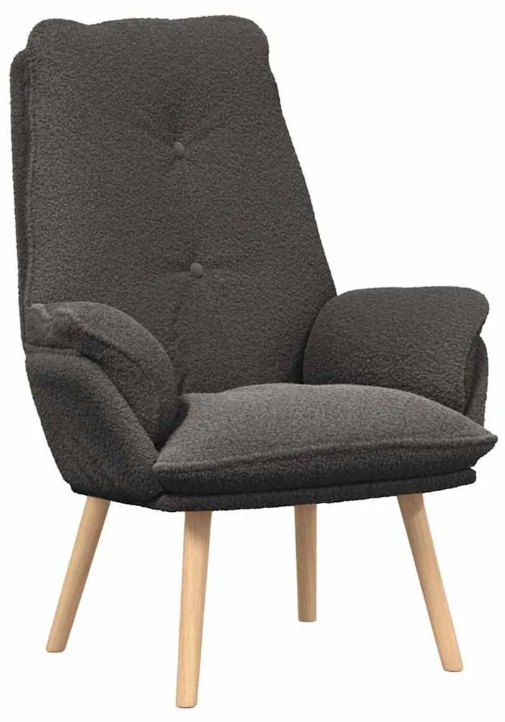 vidaXL Πολυθρόνα Σκούρο Γκρι 61 x 78 x 98 εκ. Υφάσματος Sherpa