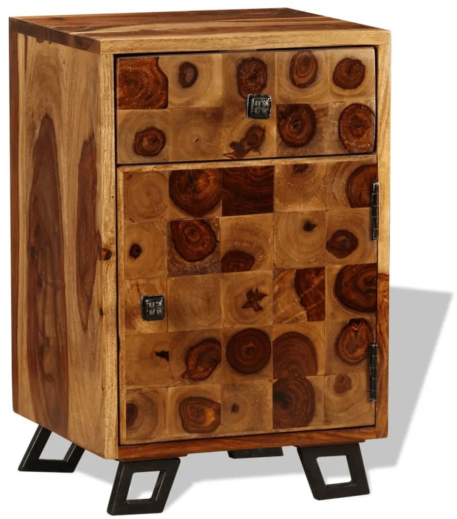 vidaXL Κομοδίνο 37 x 30 x 54 εκ. από Μασίφ Ξύλο Sheesham
