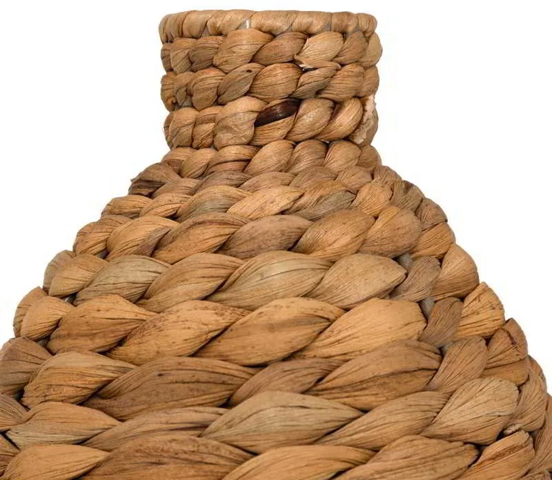 Βάζο Velout pakoworld από υάκινθο σε φυσική απόχρωση Φ18x57εκ