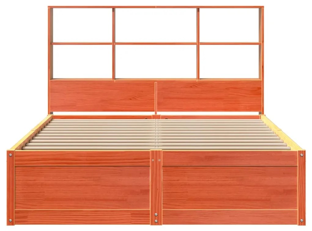 vidaXL Σκελετός Κρεβ. Χωρίς Στρώμα Καφέ Κεριού 160x200 εκ Μασίφ Πεύκο
