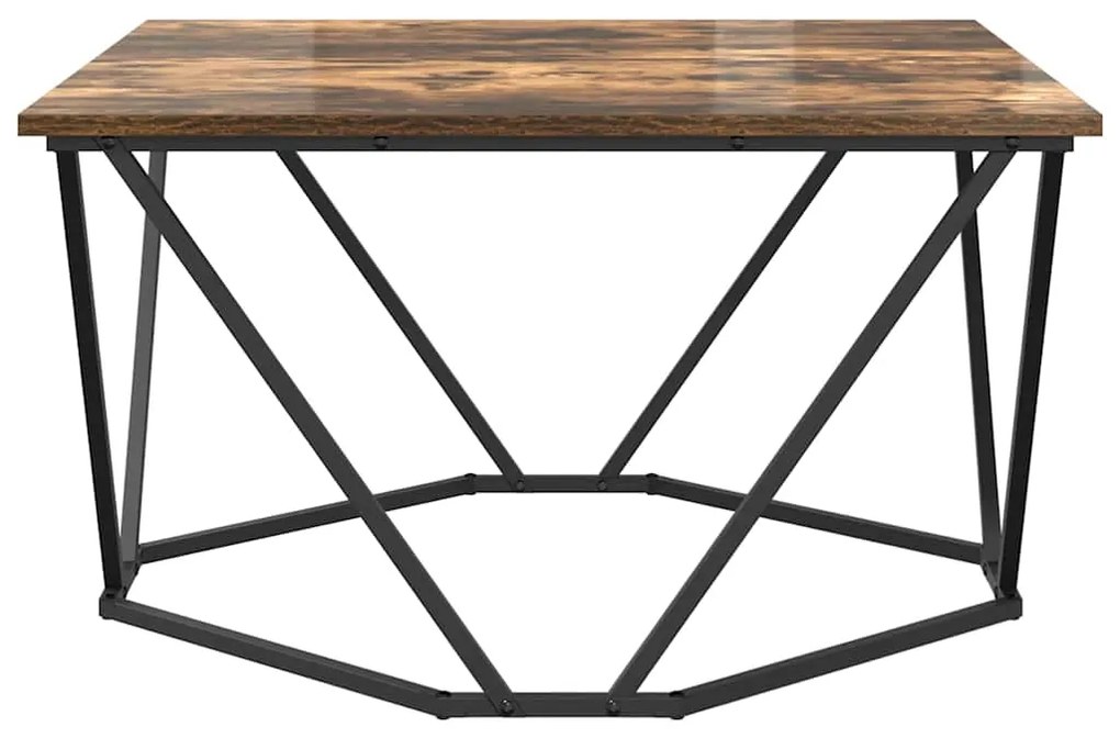 vidaXL Τραπεζάκι σαλονιού Καπνιστή δρυς 80 x 80 x 45 cm