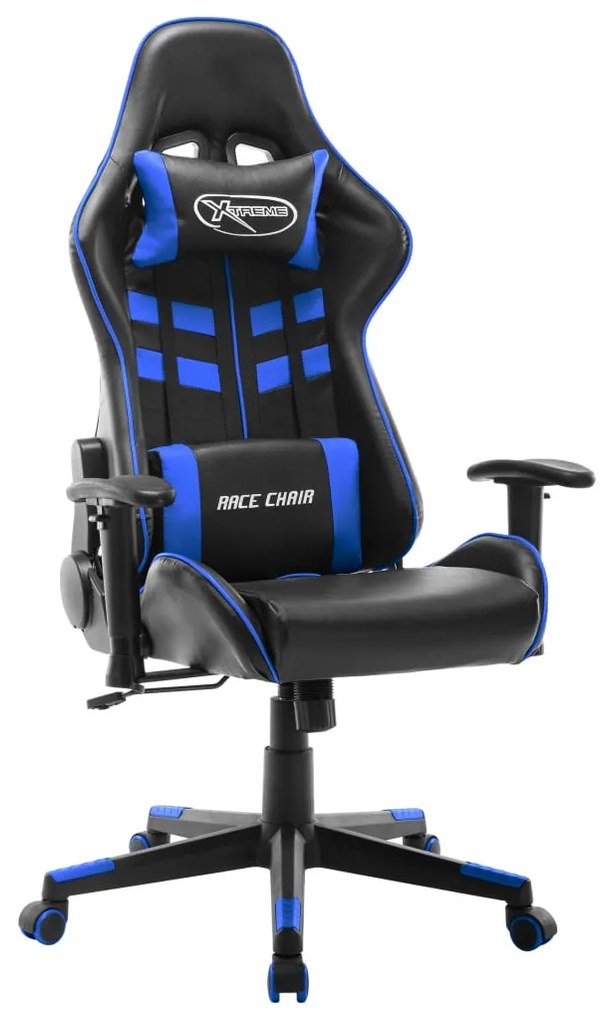 vidaXL Καρέκλα Gaming Μαύρο/Μπλε από Συνθετικό Δέρμα