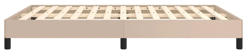 vidaXL Πλαίσιο Κρεβατιού Καπουτσίνο 140x200 εκ. από Συνθετικό Δέρμα