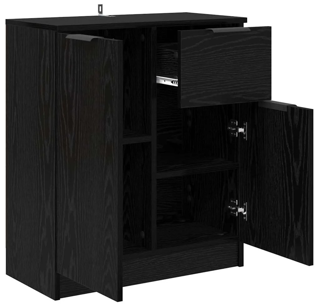 vidaXL Πλαϊνό γραφείο Μαύρη δρυς 60 x 30 x 70 εκ. Επεξεργασμένο ξύλο