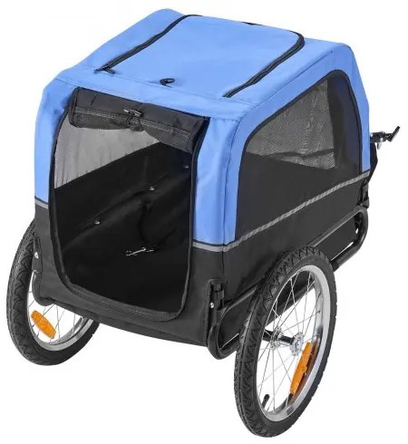 VEVOR Dog Bike Trailer, Supports up to 30 kg, Pet Cart Bicycle Carrier for Small &amp; Medium Dogs, Easy Folding Frame with Quick Release Wheel, Universal Bicycle Coupler, Reflector, Flag, Internal Leash