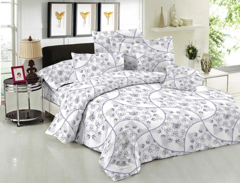 Σετ Σεντόνια Polycotton Μονά Με Λάστιχο 100x200+20εκ. Rosella Royal Blue Komvos Home 7001648-53F