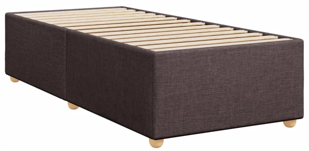 ΚΡΕΒΑΤΙ BOXSPRING ΜΕ ΣΤΡΩΜΑ ΣΚΟΥΡΟ ΚΑΦΕ 100X200 ΕΚ. ΥΦΑΣΜΑΤΙΝΟ 3285355