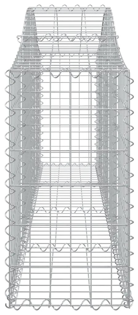 vidaXL Συρματοκιβώτια Τοξωτά 10 τεμ. 200x30x60/80 εκ. Γαλβαν. Ατσάλι
