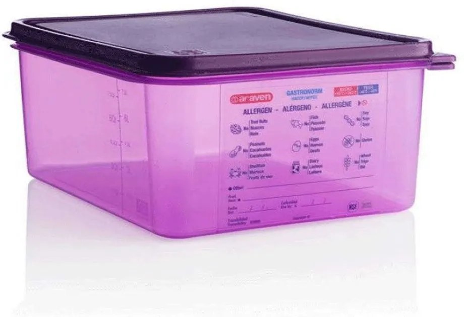 Δοχείο Τροφίμων Αεροστεγές AR00061391 32,5x26,5x15cm 10Lt Purple Araven Plastic