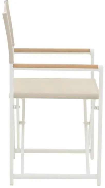 Τραπεζαρία Mabu-Synergy σετ 3τεμ λευκό αλουμίνιο και plywood σε φυσικό χρώμα 80x80x74εκ 80x80x74 εκ.