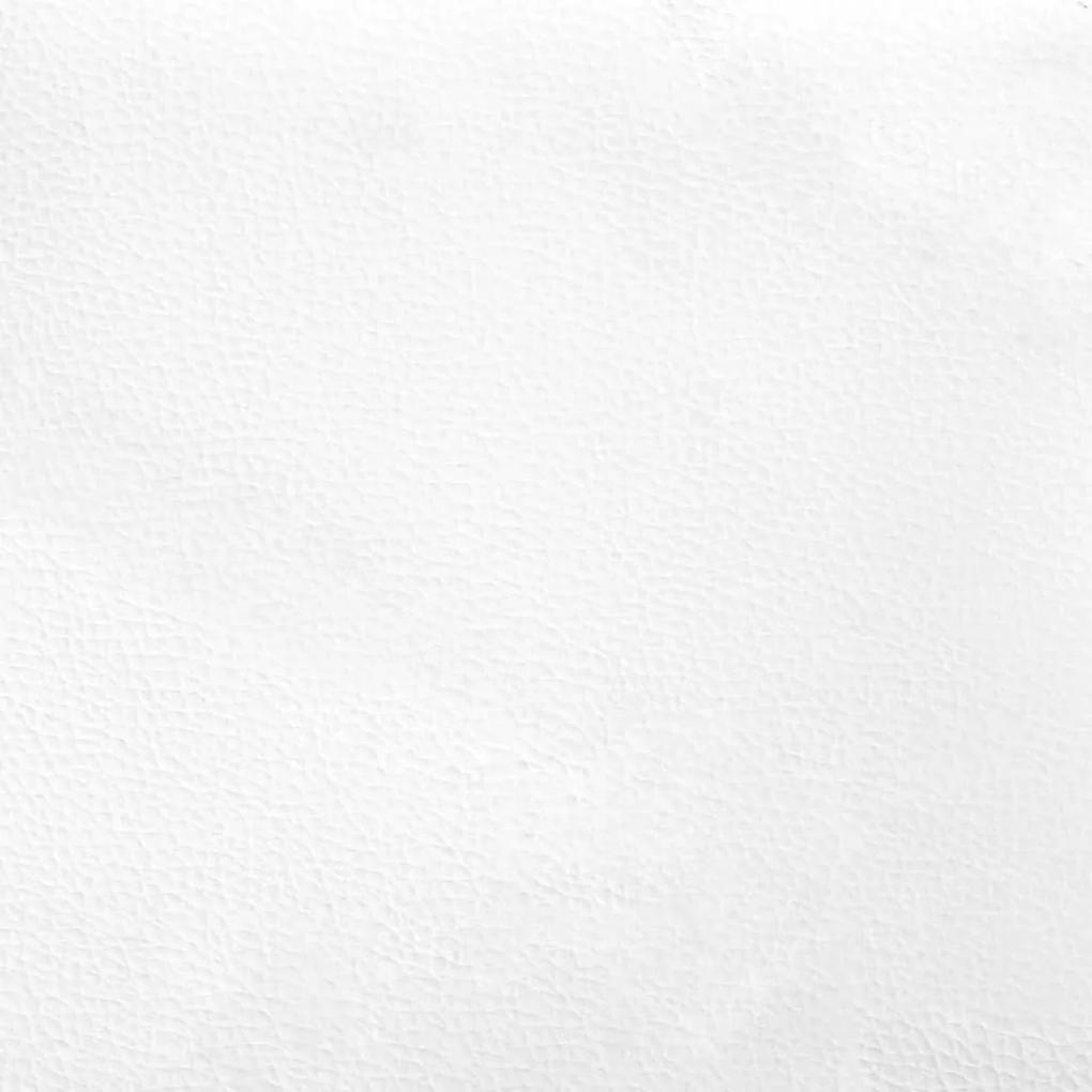 Πλαίσιο Κρεβατιού με Κεφαλάρι Μαύρο/Λευκό 200x200εκ.Συνθ. Δέρμα - Μαύρο