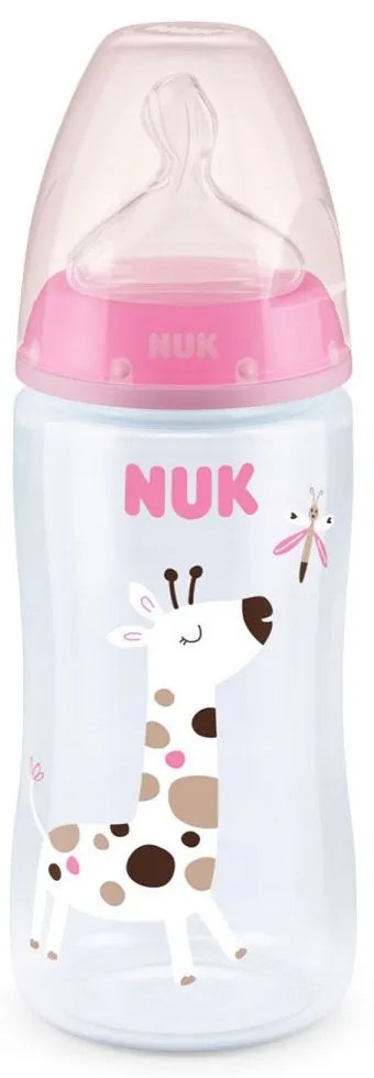 Μπιμπερό Σιλικόνης First Choice Plus 10741940 Temperature Control 300ml 6-18 Μηνών Pink Nuk 300ml Polypropylene