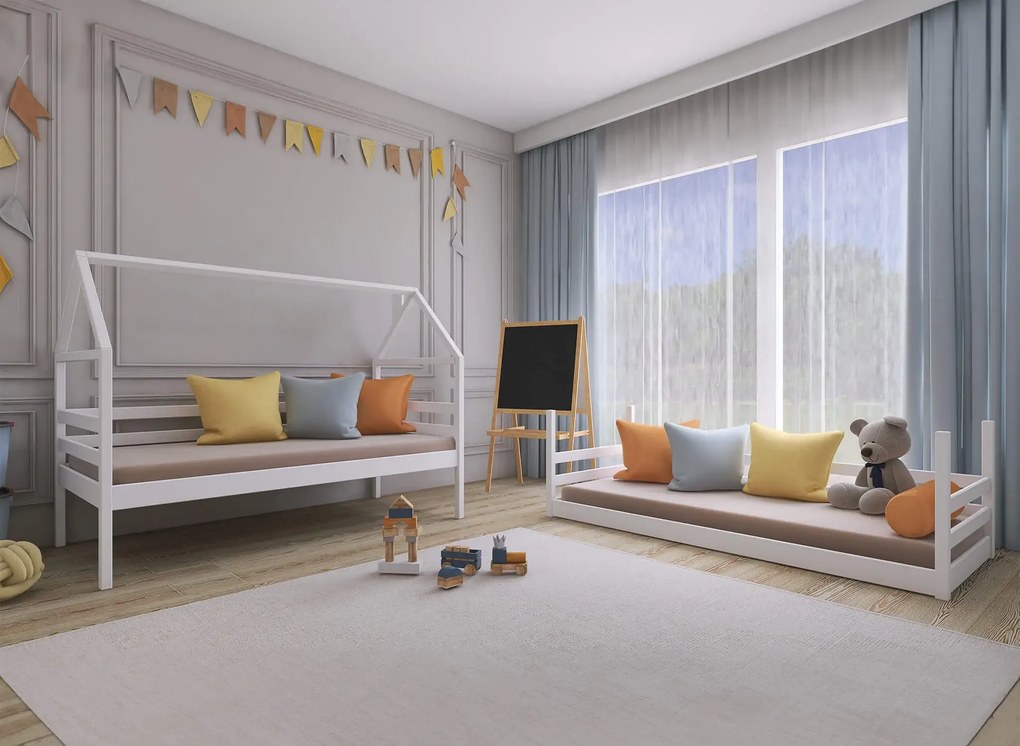 Κουκέτα Σπιτάκι Montessori Axel από μασίφ ξύλο Grey  90×200cm  (Δώρο 10% Έκπτωση στα Στρώματα)