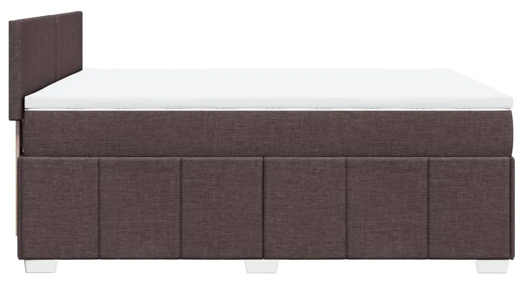 ΚΡΕΒΑΤΙ BOXSPRING ΜΕ ΣΤΡΩΜΑ ΣΚΟΥΡΟ ΚΑΦΕ 140X200 ΕΚ ΥΦΑΣΜΑΤΙΝΟ 3287087