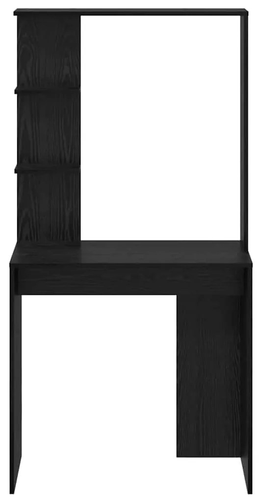 vidaXL Γραφείο Μαύρη δρυς 78.5 x 37 x 154.5 εκ Επεξεργασμένο ξύλο