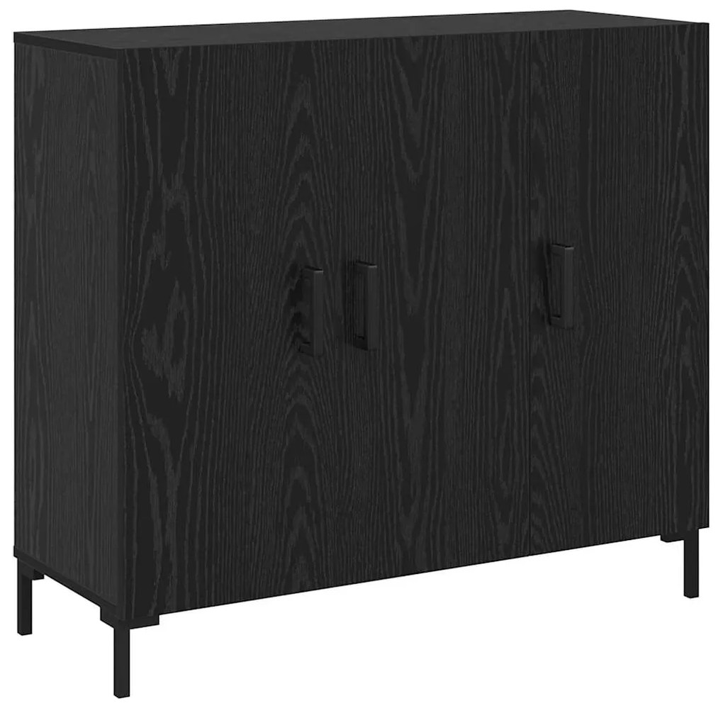 vidaXL Πλαϊνό γραφείο Μαύρο 90 x 34 x 80 εκ. Επεξεργασμένο ξύλο