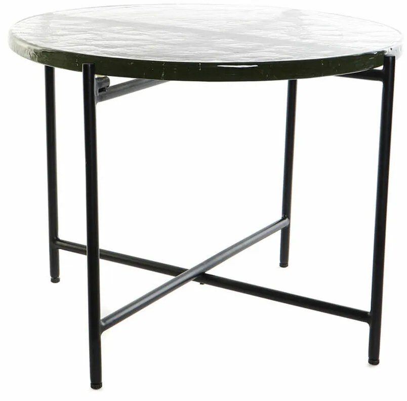 Βοηθητικό Τραπέζι DKD Home Decor Κρυστάλλινο Μαύρο Μέταλλο Σύγχρονη (50 x 50 x 42 cm)