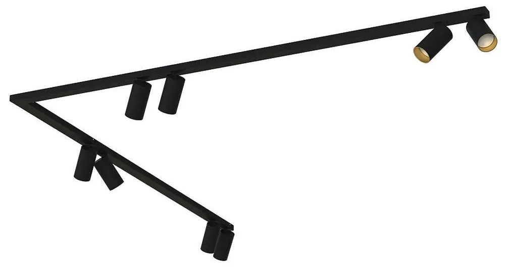 Φωτιστικό Οροφής - Σποτ Mono Corner 7700 8xGU10 10W 2X150 Black-Gold Nowodvorski Metal, Plastic