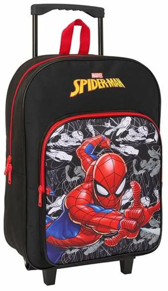 Σχολική Τσάντα με Ρόδες Spider-Man Μαύρο Κόκκινο 32 x 42 x 14 cm