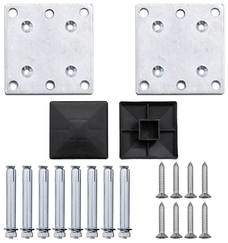 vidaXL Πάνελ Περίφραξης Μαύρο 180 x 105 εκ. από WPC